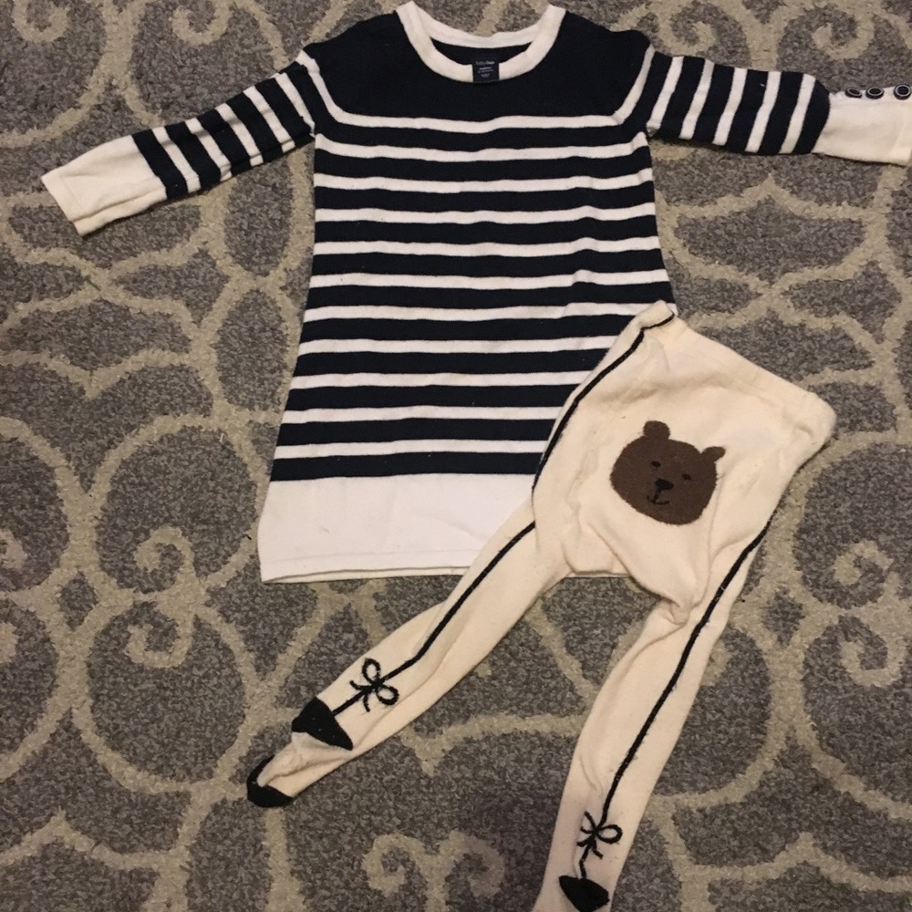 Navy striped baby gap dress
